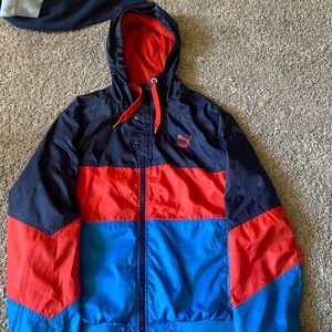 Blue/Red/Green Full Zip Puma Jacket
